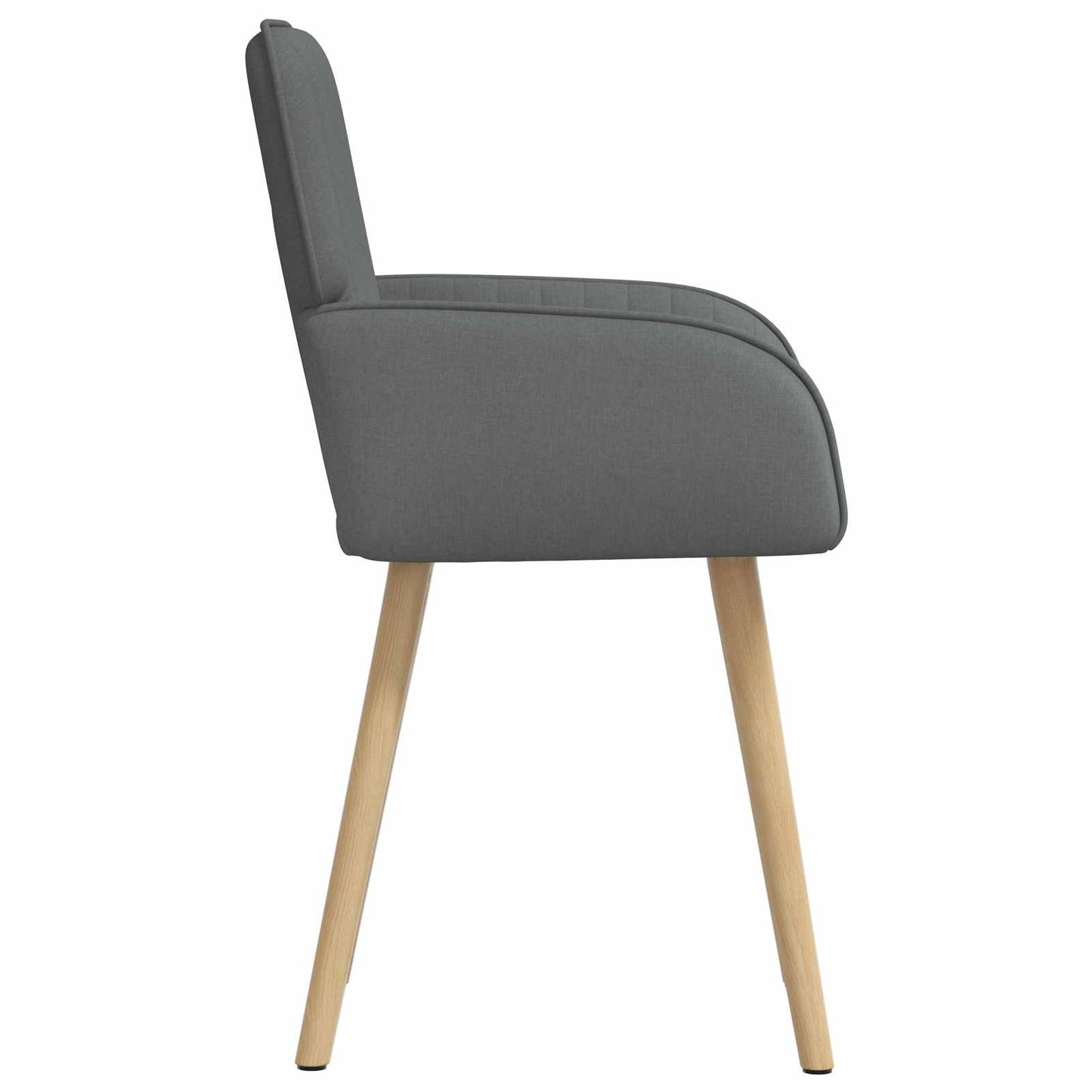 vidaXL Καρέκλες φαγητού 2 pcs Ύφασμα Σκούρο Γκρι 56,5 x 50 x 87,5 εκ.