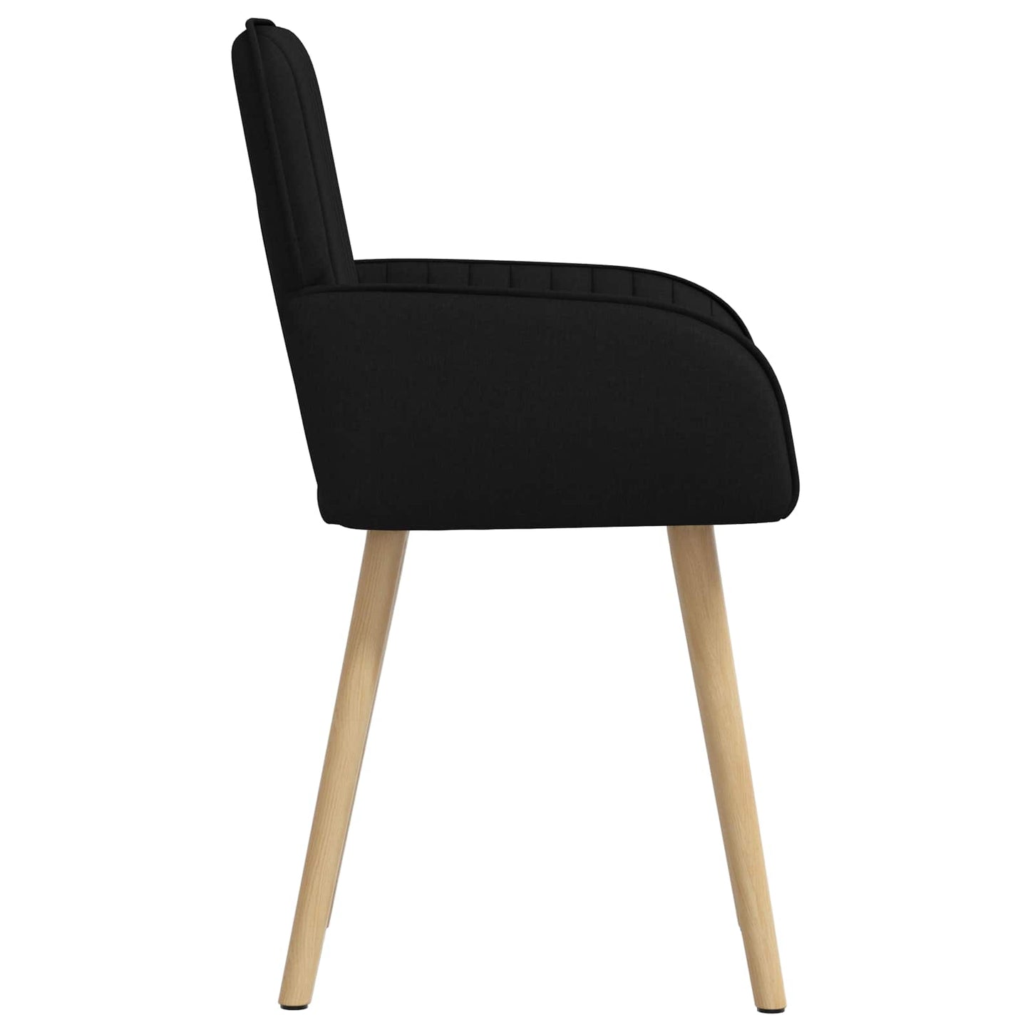 vidaXL Καρέκλες φαγητού 2 pcs Ύφασμα Μαύρο 56,5 x 50 x 87,5 εκ.