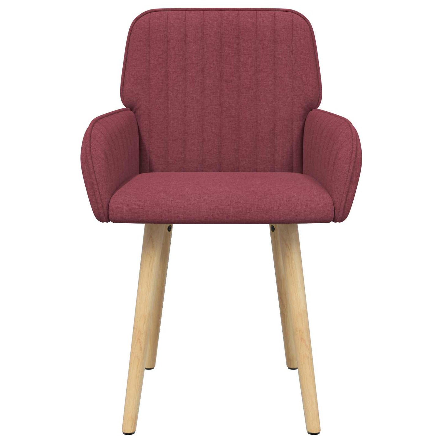 vidaXL Καρέκλες φαγητού 2 pcs Ύφασμα Κόκκινο 56,5 x 50 x 87,5 εκ.