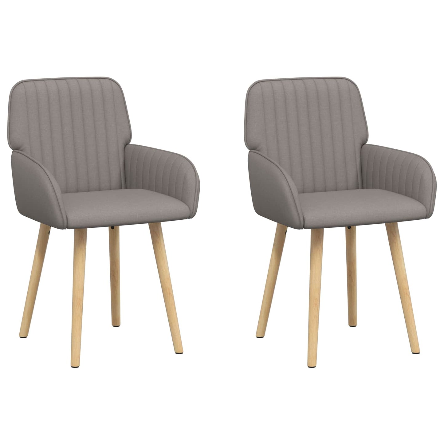 vidaXL Καρέκλες φαγητού 2 pcs Ύφασμα Taupe 56,5 x 50 x 87,5 εκ.