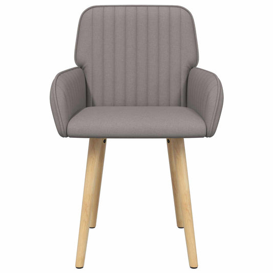 vidaXL Καρέκλες φαγητού 2 pcs Ύφασμα Taupe 56,5 x 50 x 87,5 εκ.