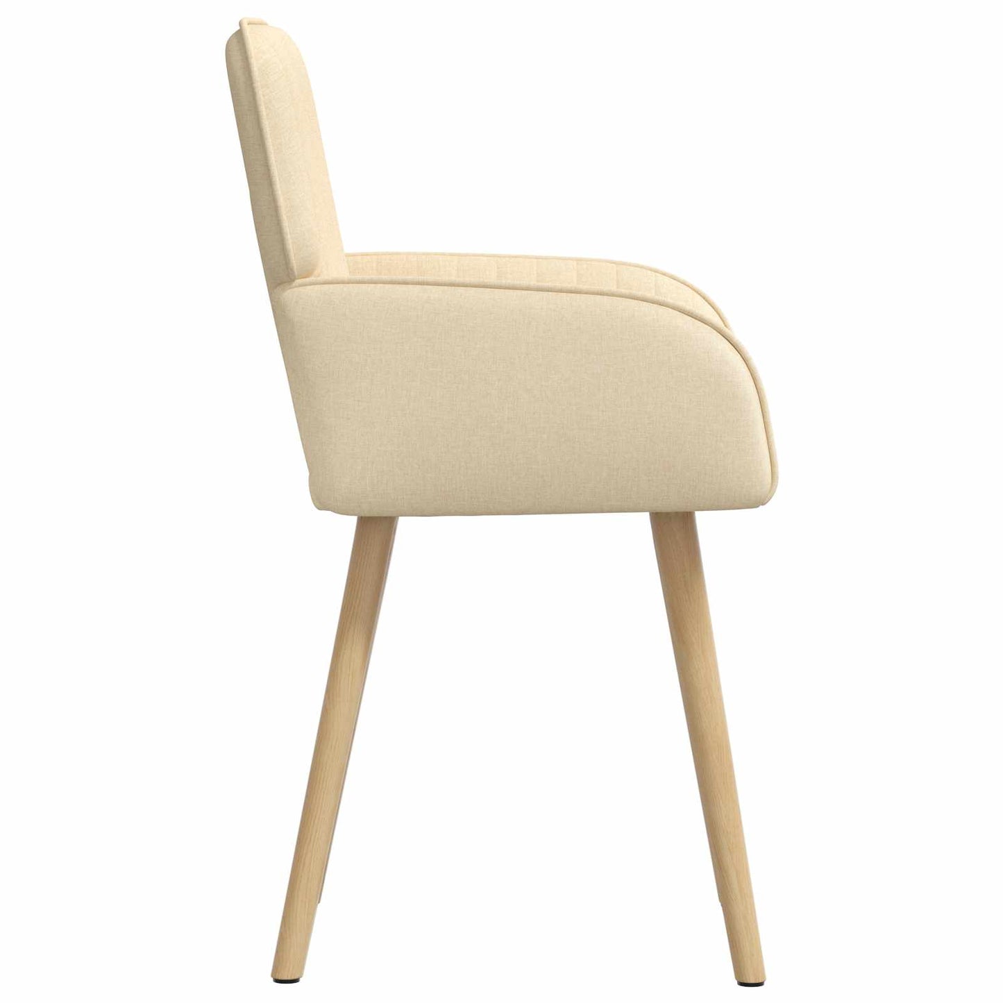 vidaXL Καρέκλες φαγητού 2 pcs Ύφασμα Κρεμ 56,5 x 50 x 87,5 εκ.