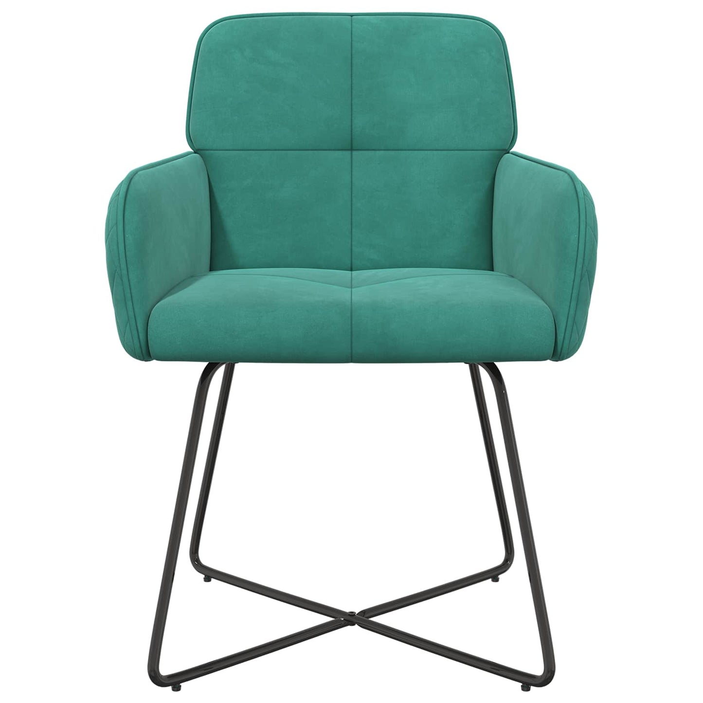 vidaXL Καρέκλες φαγητού 2 pcs Βελούδο Τιρκουάζ 59 x 56,5 x 86 εκ.