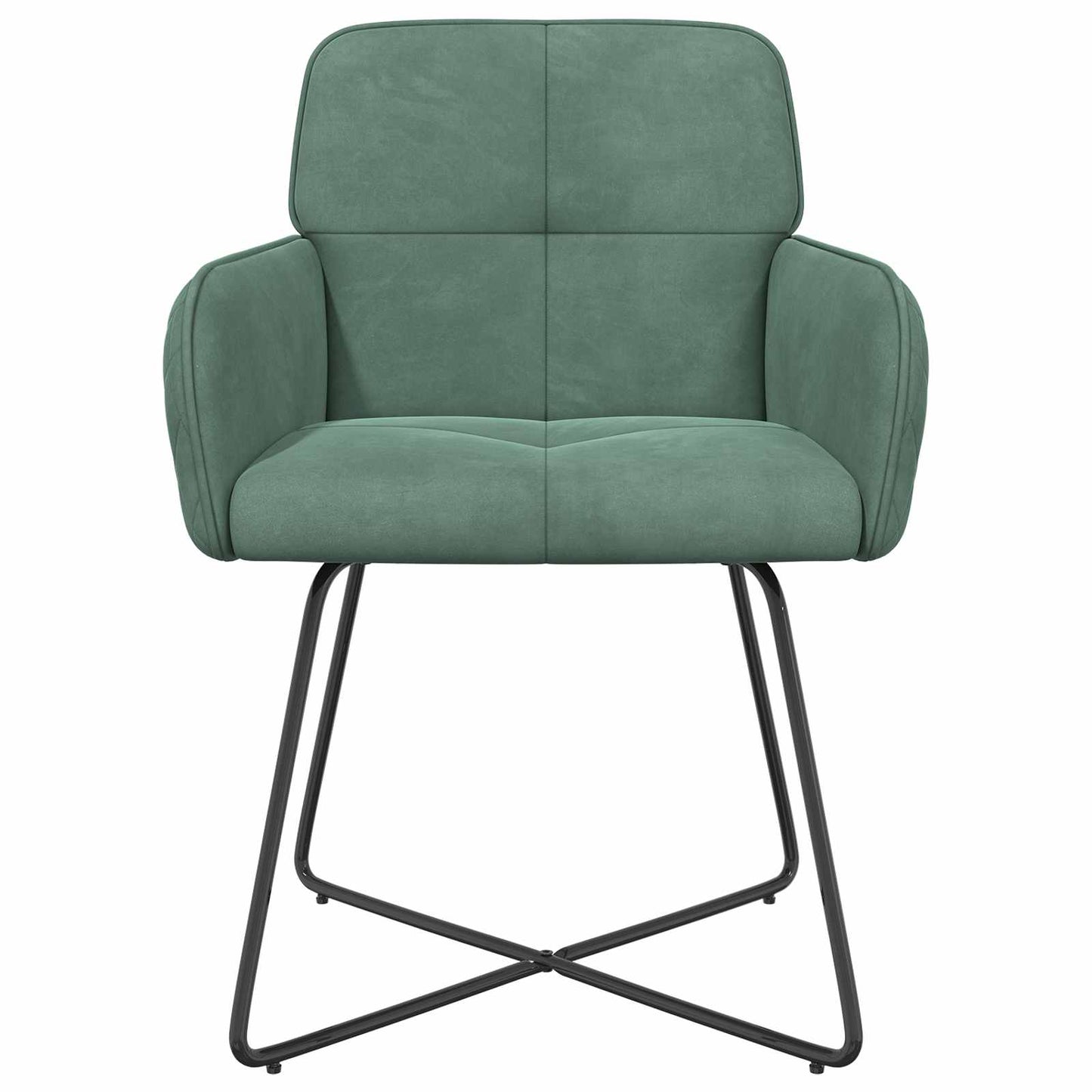 vidaXL Καρέκλες φαγητού 2 pcs Βελούδο Θαλασσί 59 x 56,5 x 86 εκ.
