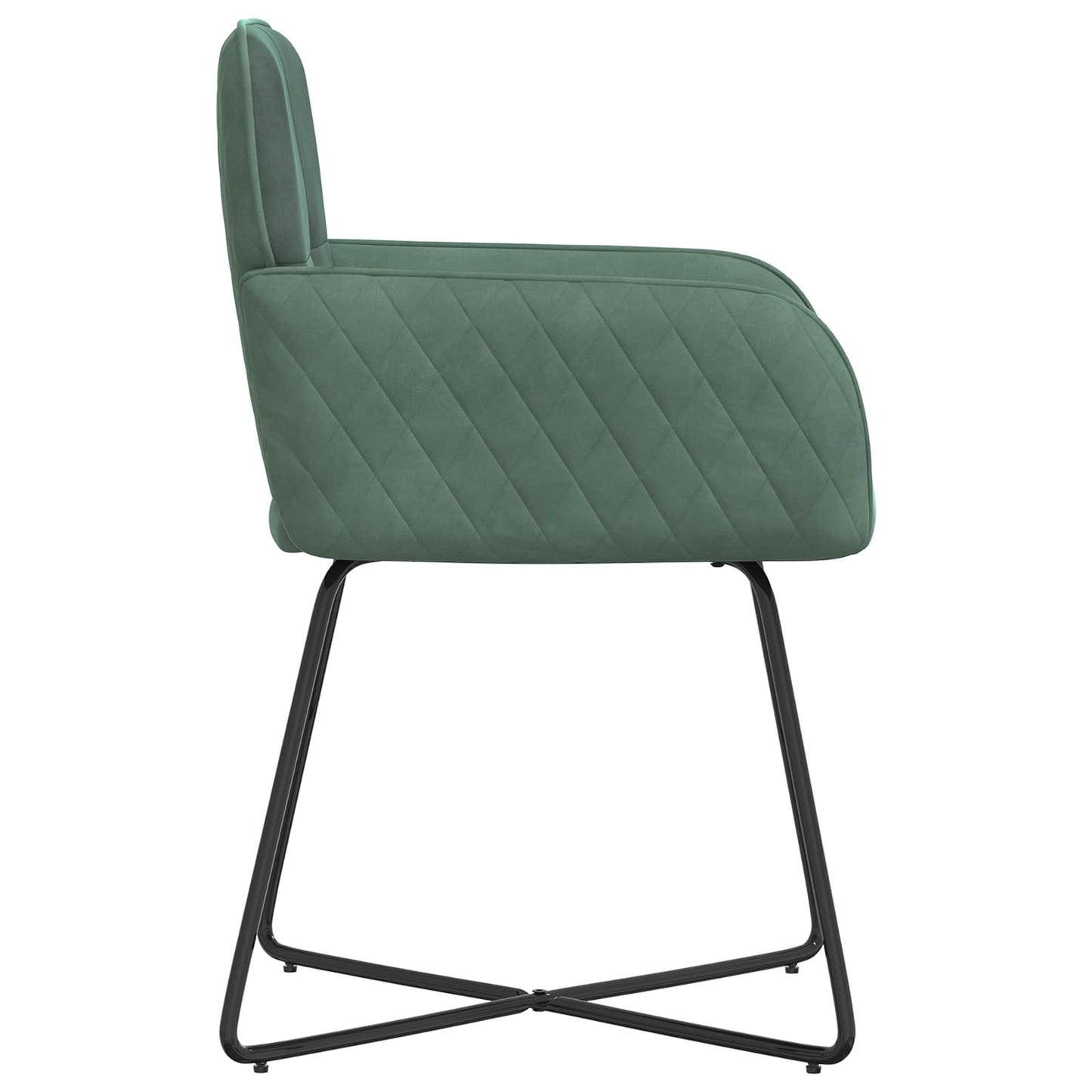 vidaXL Καρέκλες φαγητού 2 pcs Βελούδο Θαλασσί 59 x 56,5 x 86 εκ.