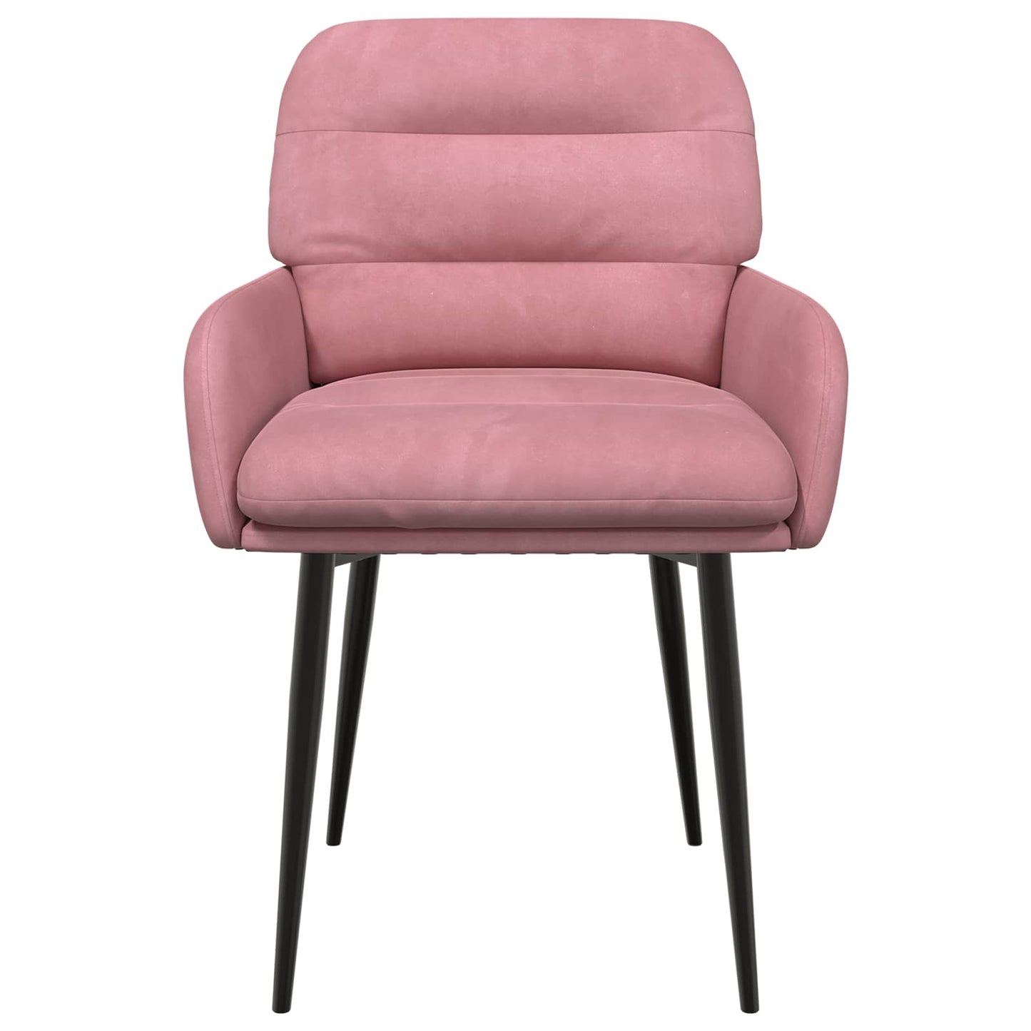 vidaXL Καρέκλες φαγητού 2 pcs Βελούδο Ροζ 59 x 59,5 x 90 εκ