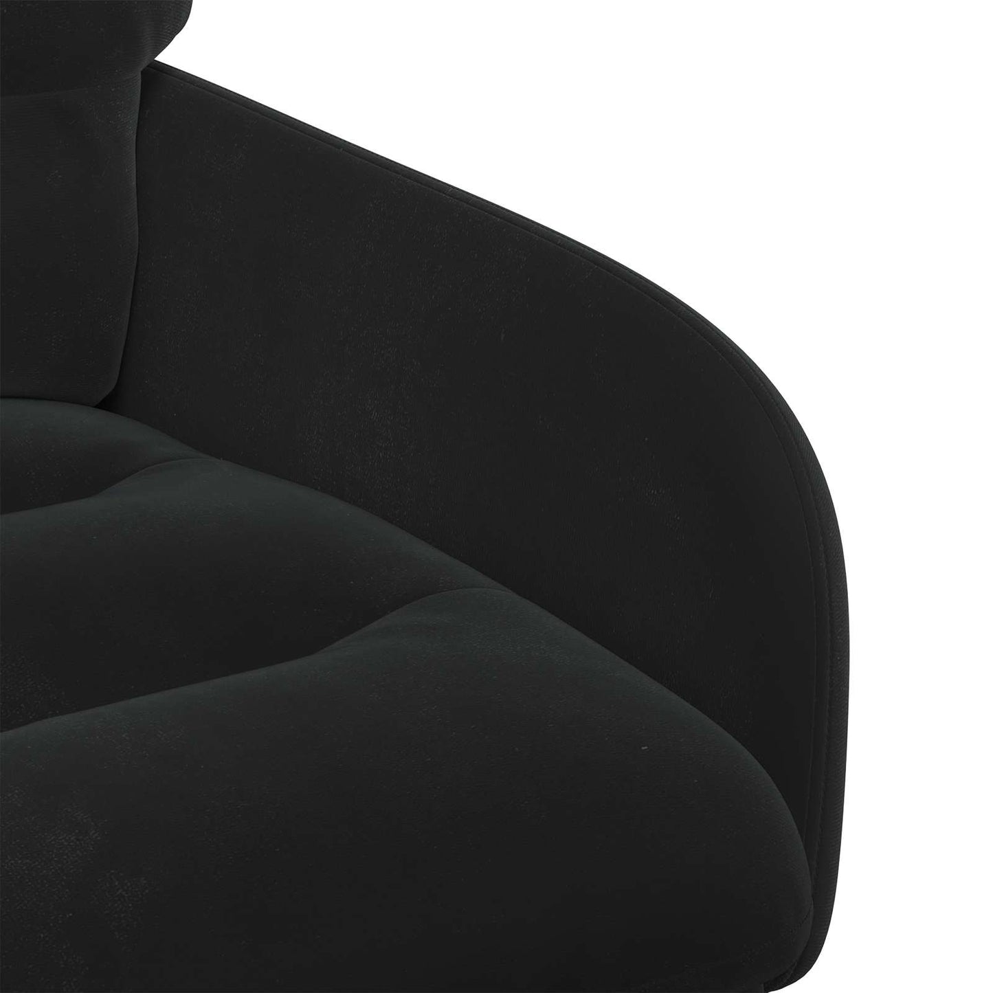 vidaXL Καρέκλες φαγητού 2 pcs Βελούδο Μαύρο 59 x 59,5 x 90 εκ