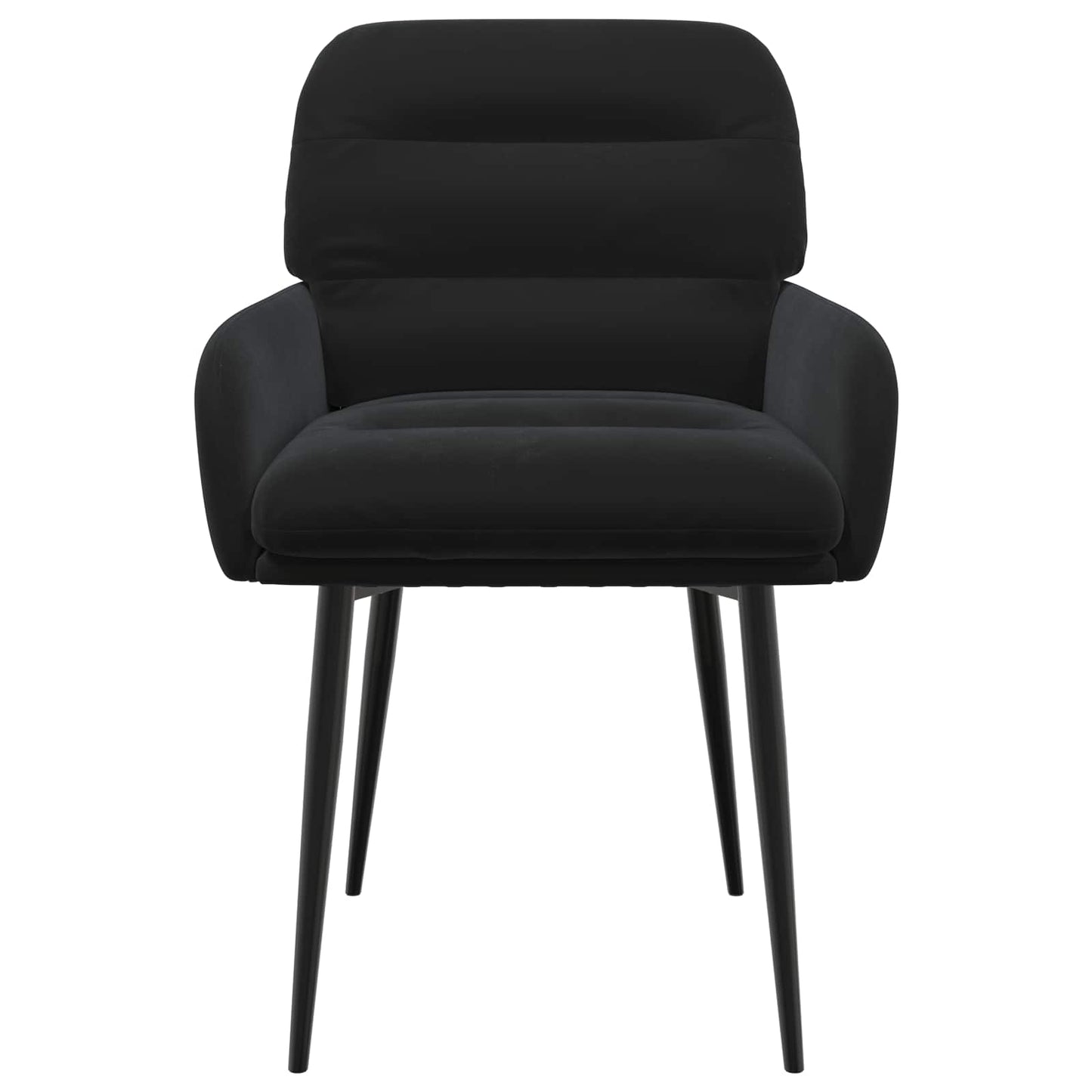 vidaXL Καρέκλες φαγητού 2 pcs Βελούδο Μαύρο 59 x 59,5 x 90 εκ