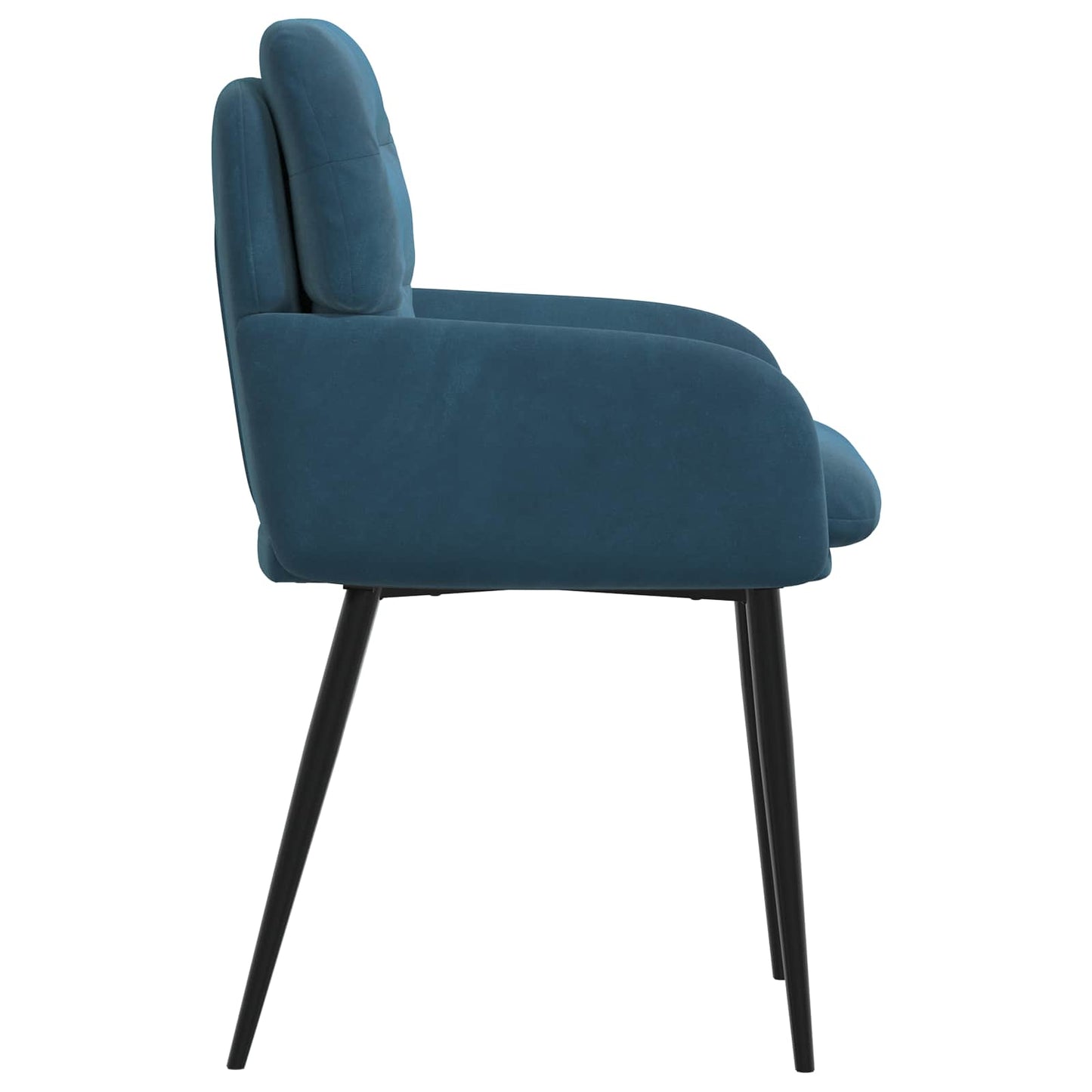 vidaXL Καρέκλες φαγητού 2 pcs Βελούδο Μπλε 59 x 59,5 x 90 εκ