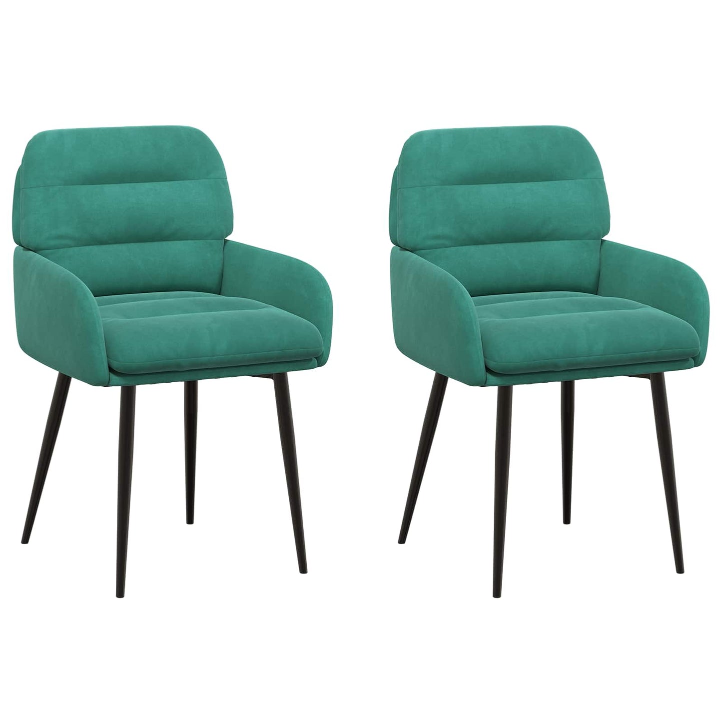 vidaXL Καρέκλες φαγητού 2 pcs Βελούδο Τιρκουάζ 59 x 59,5 x 90 εκ