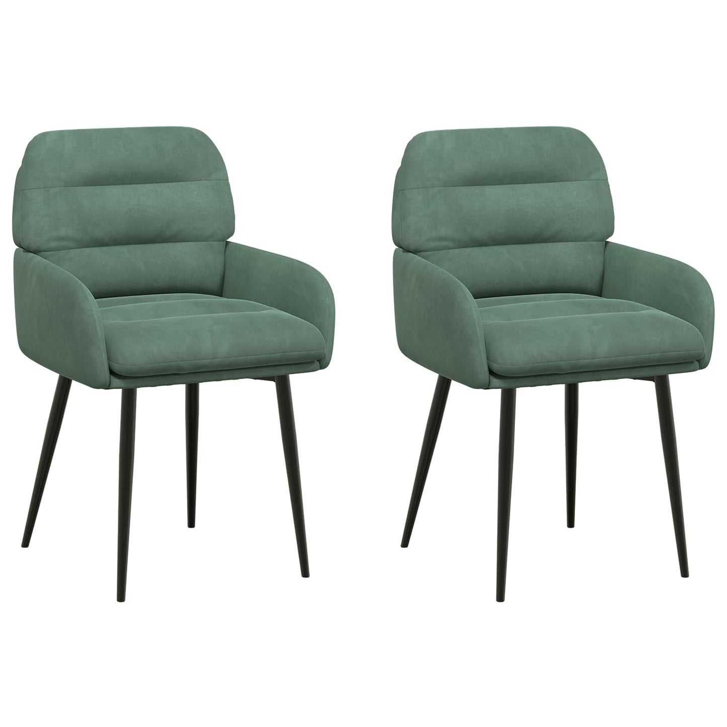 vidaXL Καρέκλες φαγητού 2 pcs Βελούδο Θαλασσί 59 x 59,5 x 90 εκ
