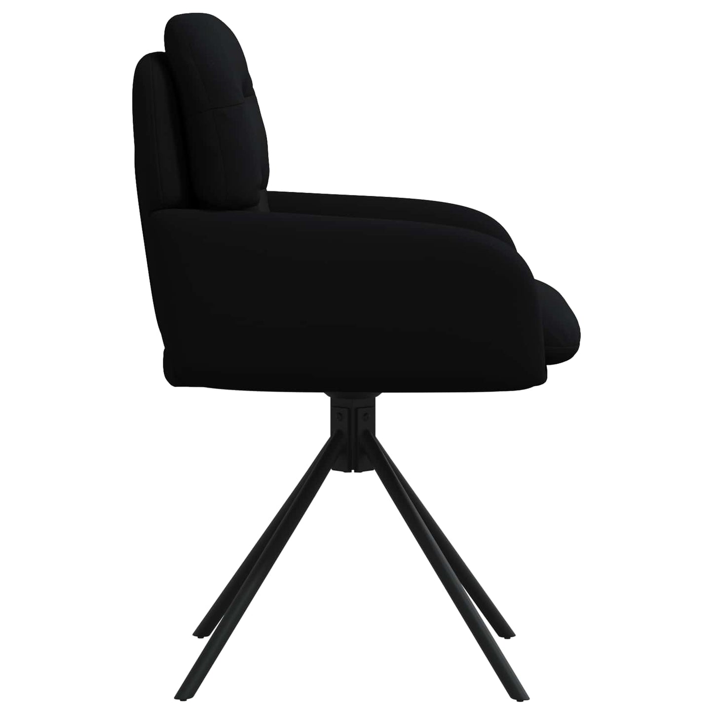 vidaXL Γυριστές καρέκλες φαγητού 2 pcs Τεχνητό Δέρμα Μαύρο