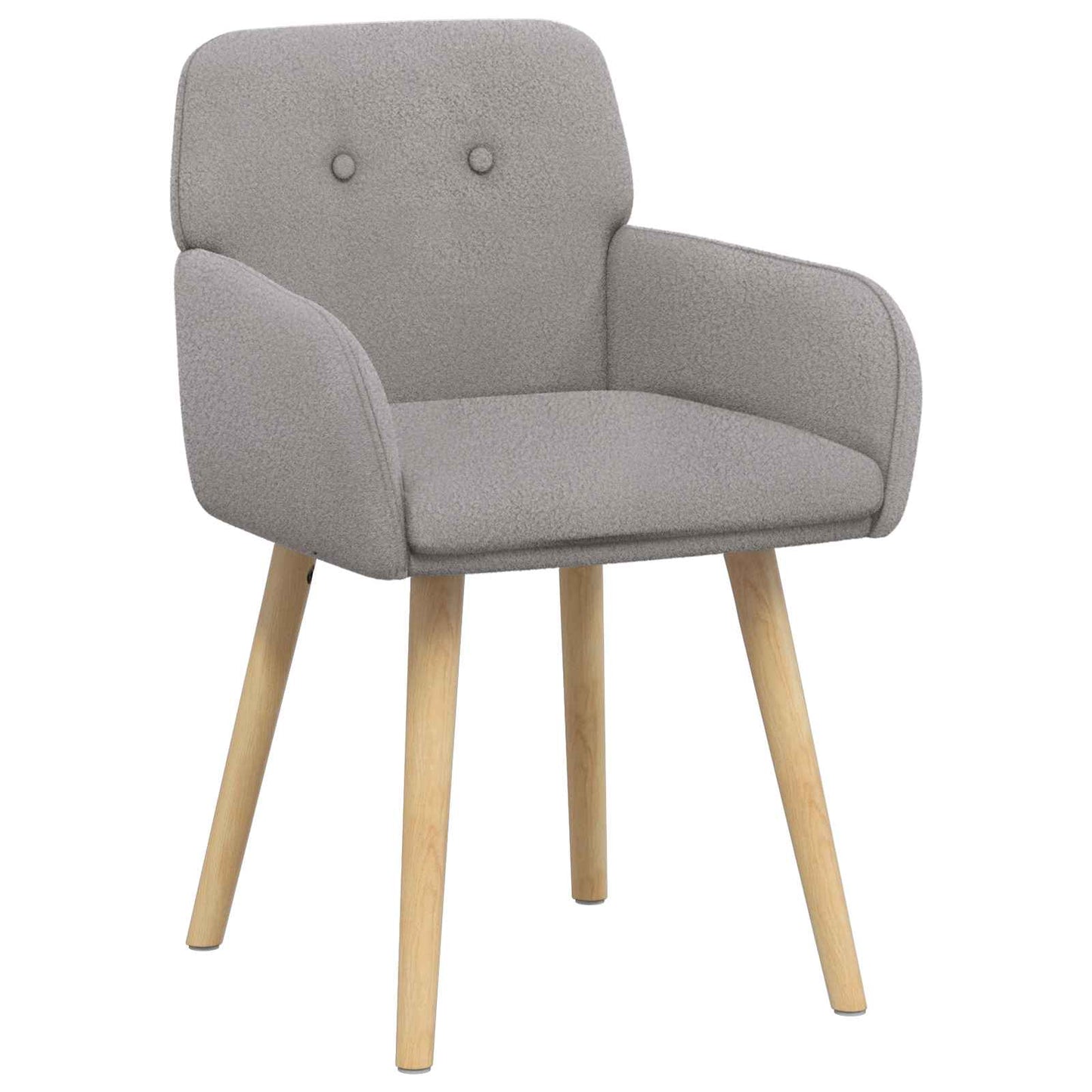 vidaXL Καρέκλες φαγητού 2 pcs Μπουκλέ Ανοιχτό γκρι 59 x 57 x 85 εκ.