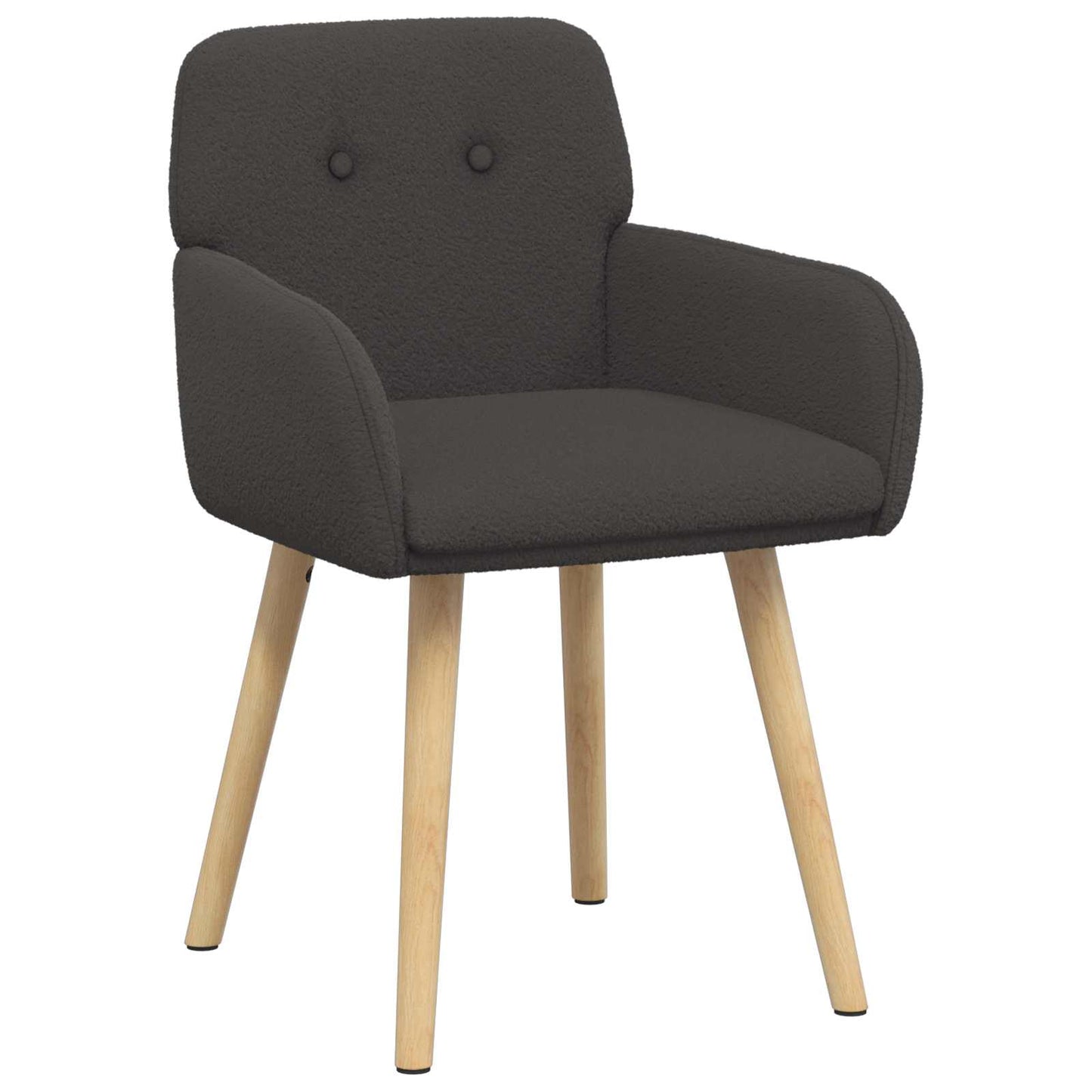 vidaXL Καρέκλες φαγητού 2 pcs Μπουκλέ Σκούρο Γκρι 59 x 57 x 85 εκ.