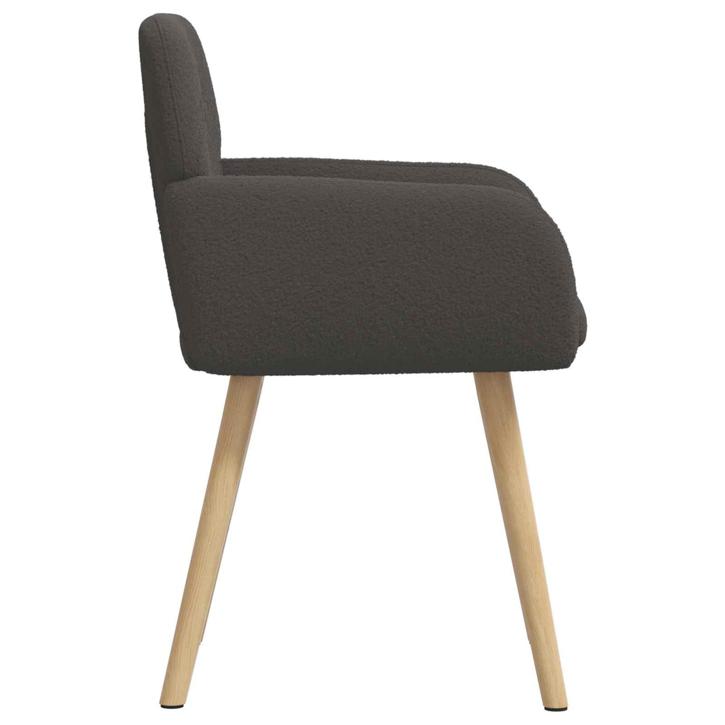 vidaXL Καρέκλες φαγητού 2 pcs Μπουκλέ Σκούρο Γκρι 59 x 57 x 85 εκ.