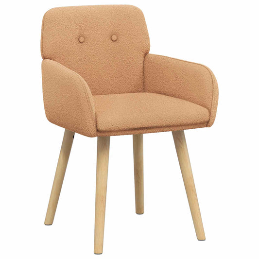vidaXL Καρέκλες φαγητού 2 pcs Μπουκλέ Μπεζ 59 x 57 x 85 εκ.