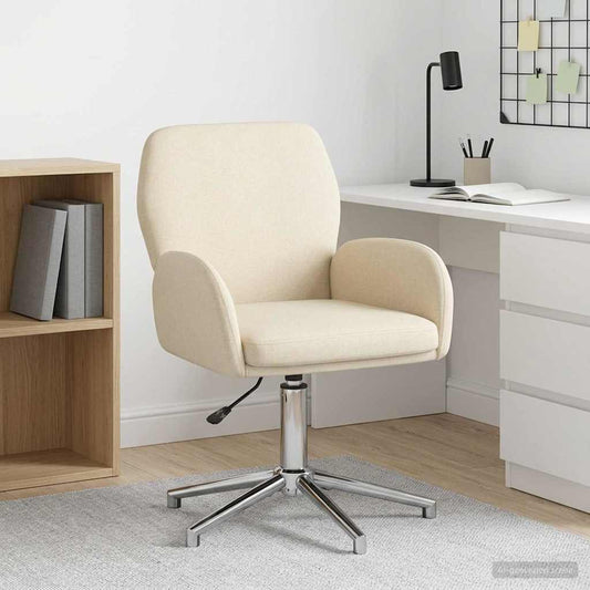 vidaXL Γυροσκοπική Καρέκλα Γραφείου 54 x 58 x 90 εκ. Κρεμ Ύφασμα