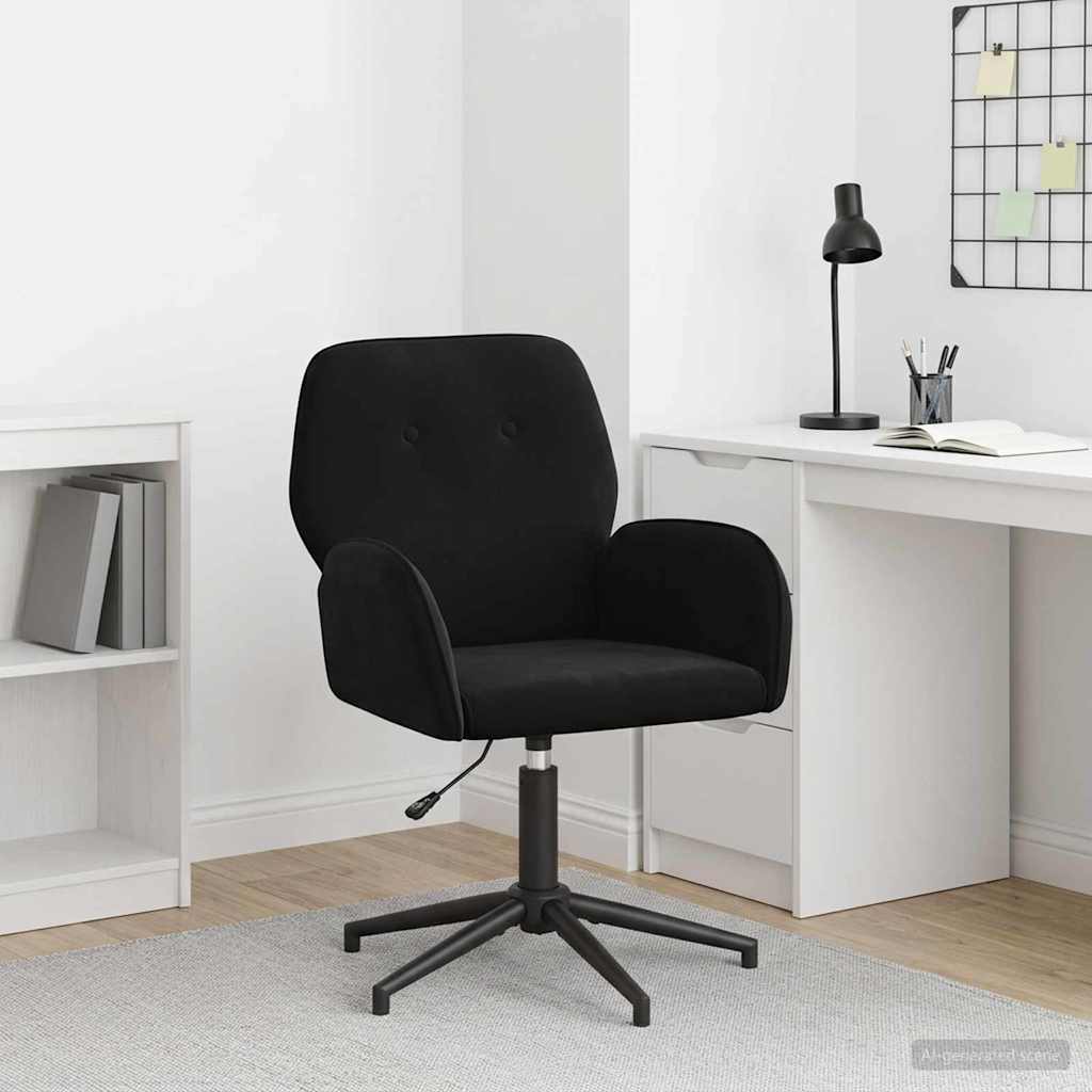 vidaXL Γυροσκοπική Καρέκλα Γραφείου 54 x 55 x 90 εκ Μαύρο Βελούδο