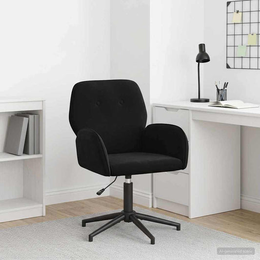 vidaXL Γυροσκοπική Καρέκλα Γραφείου 54 x 55 x 90 εκ Μαύρο Βελούδο