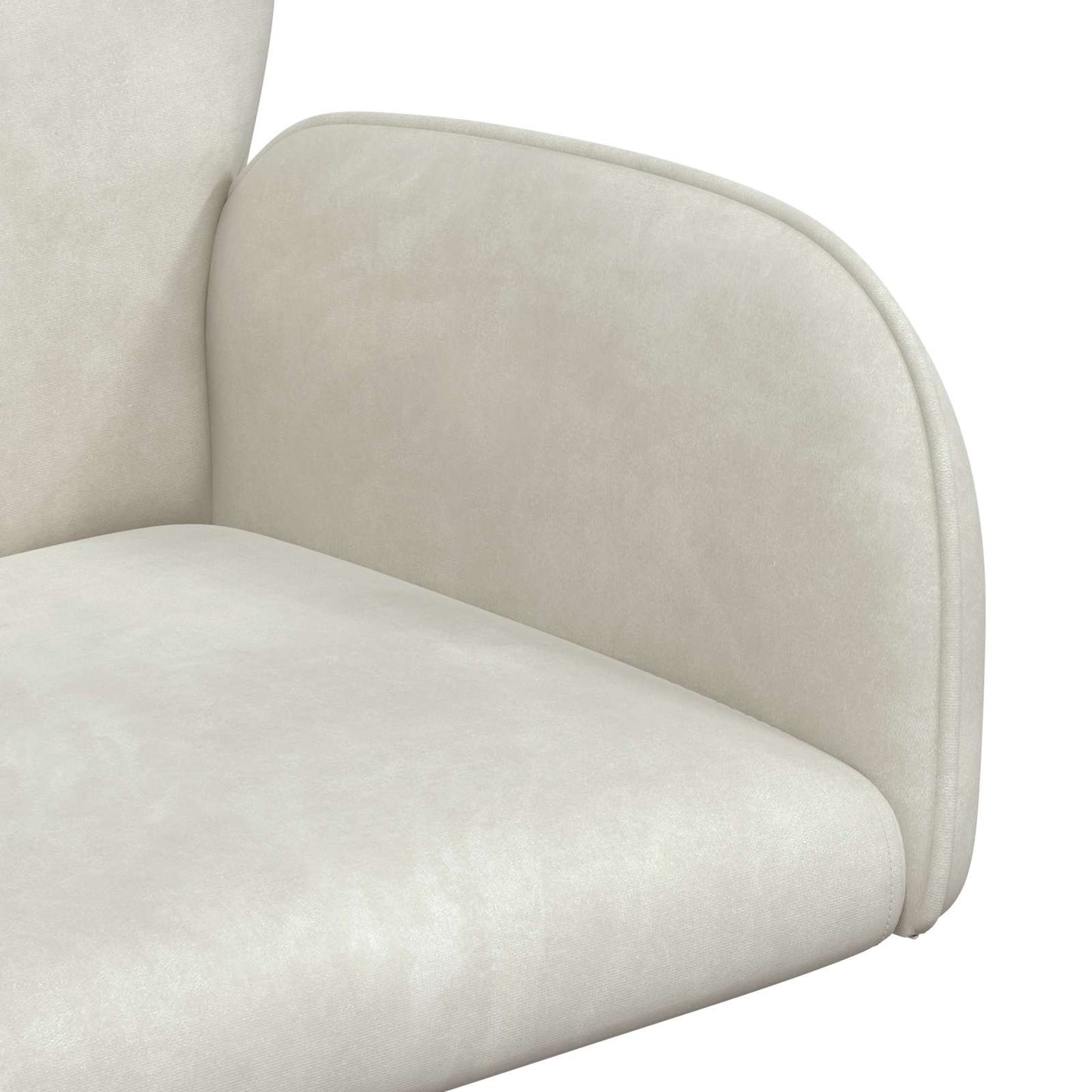 vidaXL Γυροσκοπική Καρέκλα Γραφείου Βελούδο 54 x 55 x 90 εκ Κρεμ