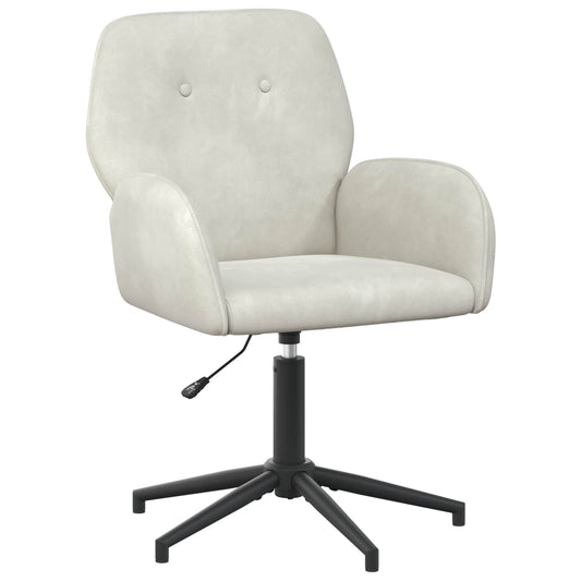 vidaXL Γυροσκοπική Καρέκλα Γραφείου 54 x 55 x 90 εκ Κρεμ Βελούδο