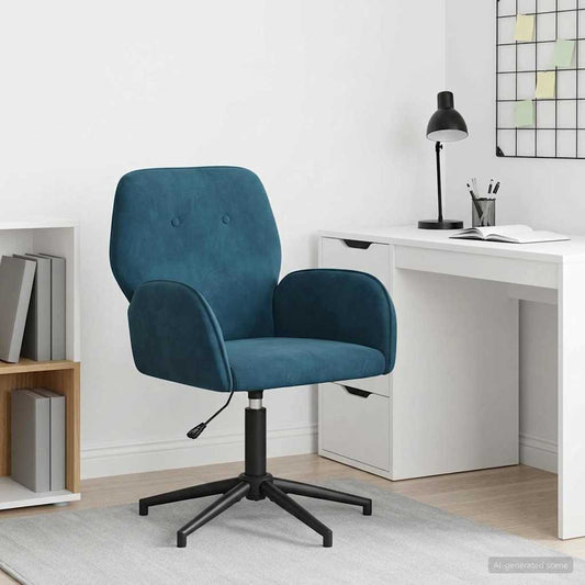 vidaXL Γυροσκοπική Καρέκλα Γραφείου 54 x 55 x 90 εκ Μπλε Βελούδο