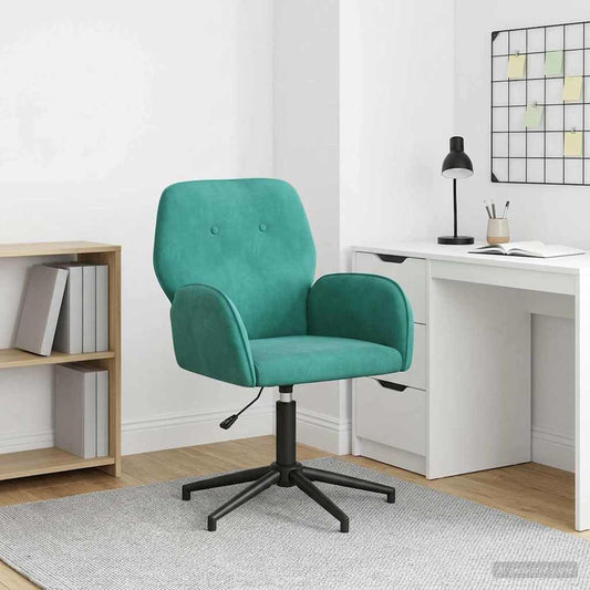 vidaXL Γυροσκοπική Καρέκλα Γραφείου 54 x 55 x 90 εκ Τιρκουάζ Βελούδο