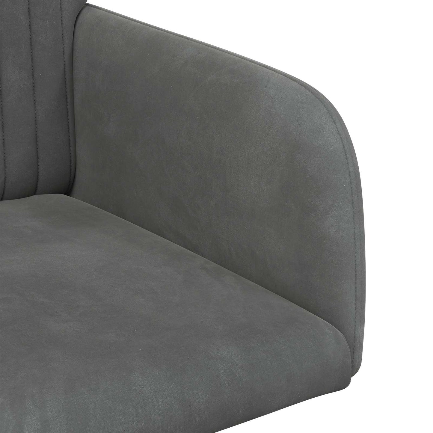 vidaXL Καρέκλες φαγητού 2 pcs Βελούδο Σκούρο Γκρι 55 x 50 x 84 εκ.