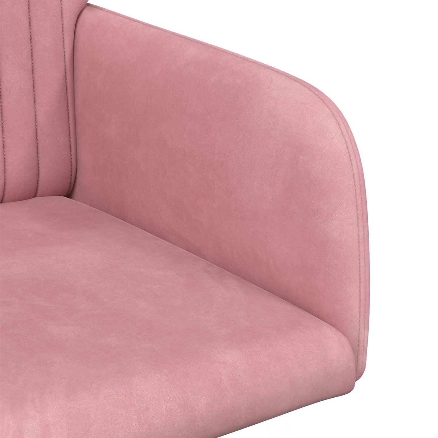 vidaXL Καρέκλες φαγητού 2 pcs Βελούδο Ροζ 55 x 50 x 84 εκ.