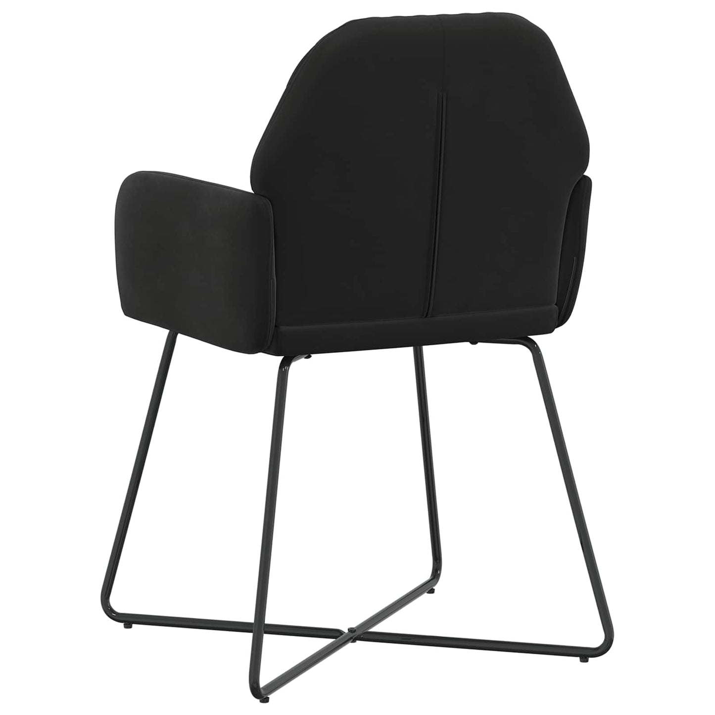 vidaXL Καρέκλες φαγητού 2 pcs Βελούδο Μαύρο 55 x 50 x 84 εκ.