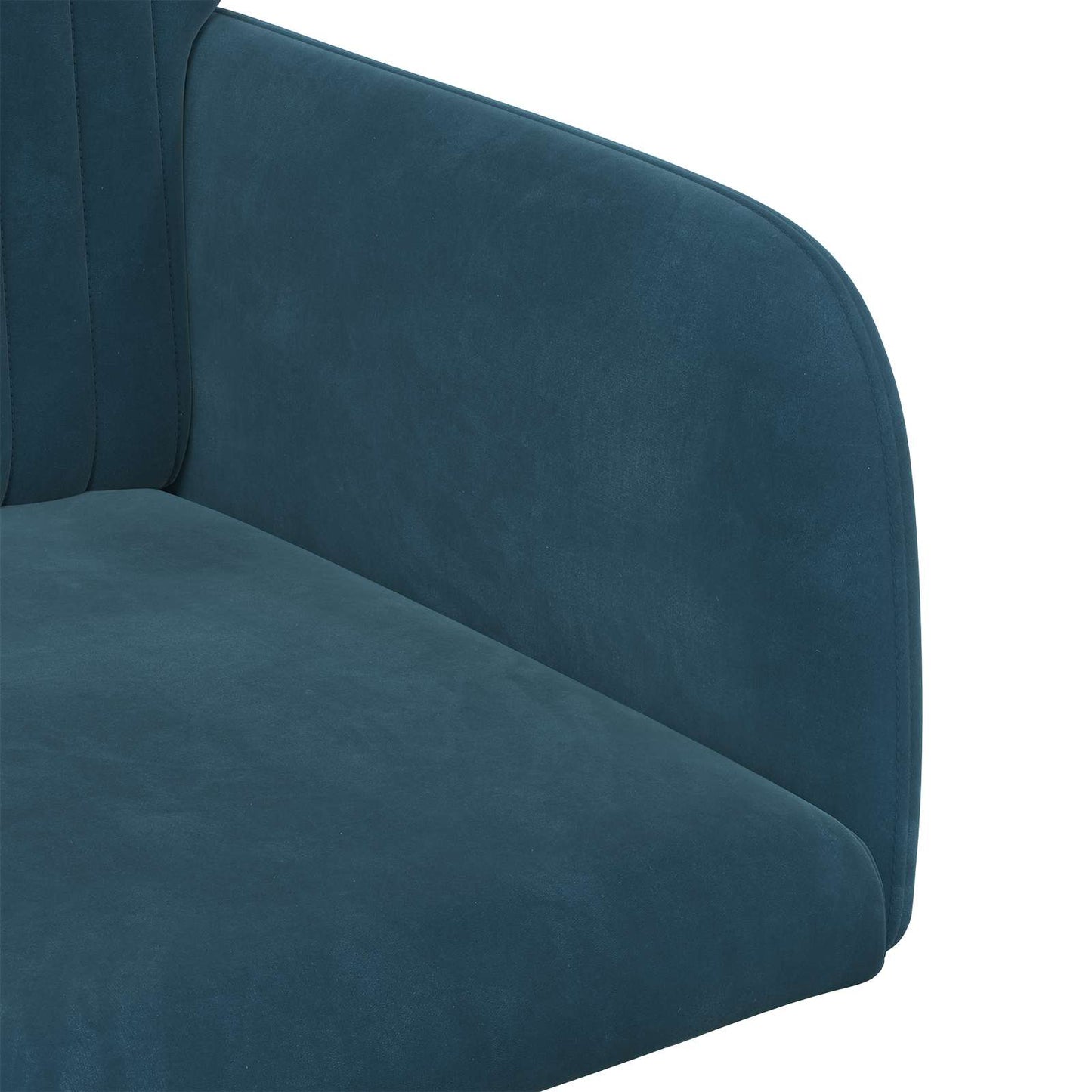 vidaXL Καρέκλες φαγητού 2 pcs Βελούδο Μπλε 55 x 50 x 84 εκ.