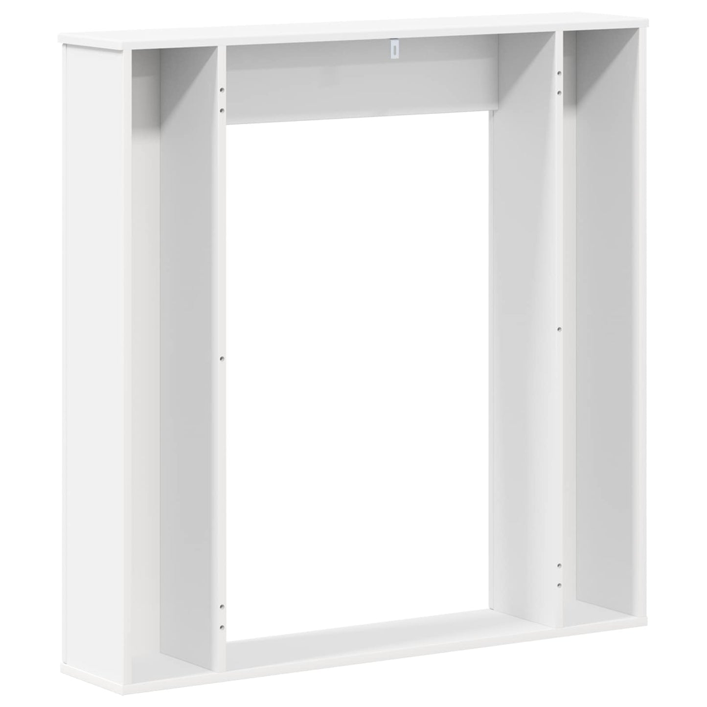 vidaXL Περίβλημα τζακιού Λευκό 100 x 20 x 100 cm Επεξεργασμένο Ξύλο