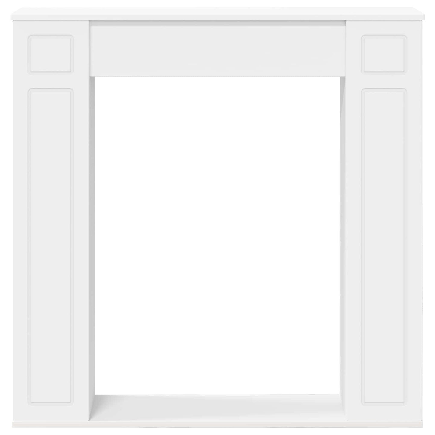 vidaXL Περίβλημα τζακιού Λευκό 100 x 20 x 100 cm Επεξεργασμένο Ξύλο