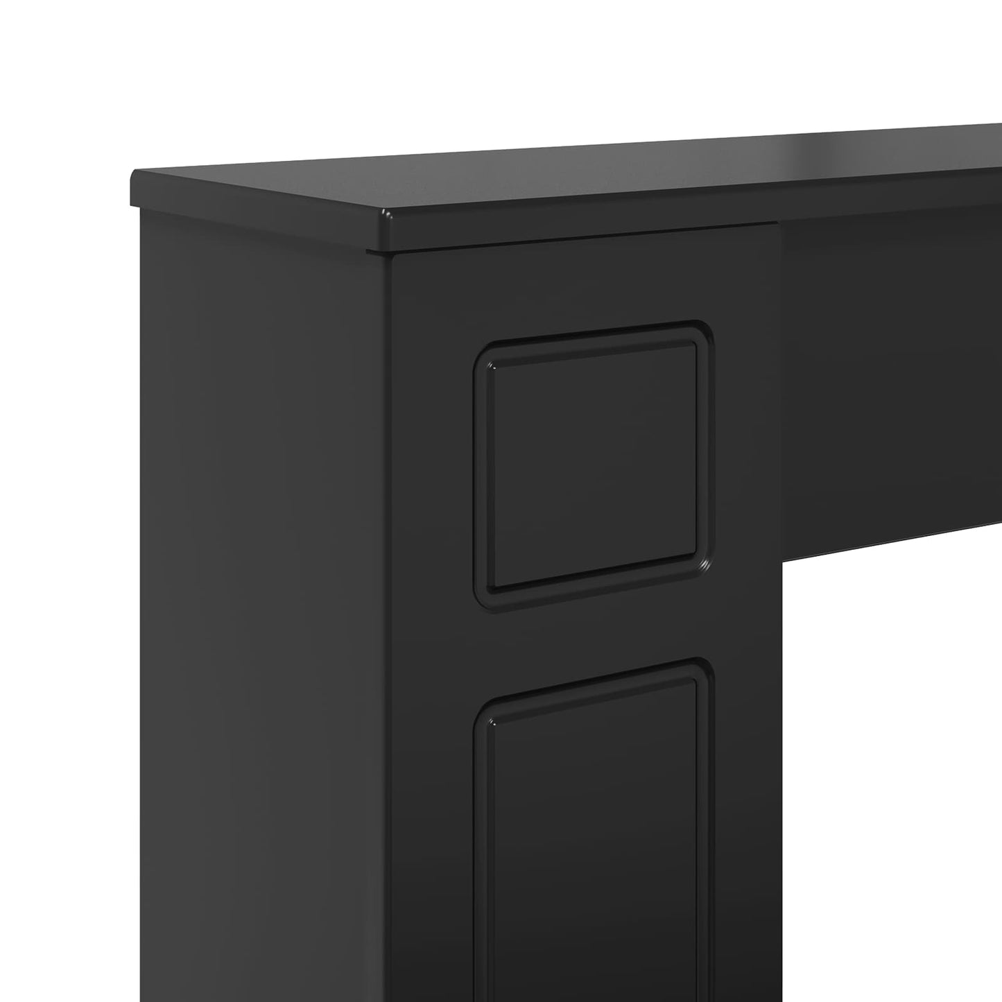vidaXL Περίβλημα τζακιού Μαύρο 100 x 20 x 100 cm Επεξεργασμένο Ξύλο
