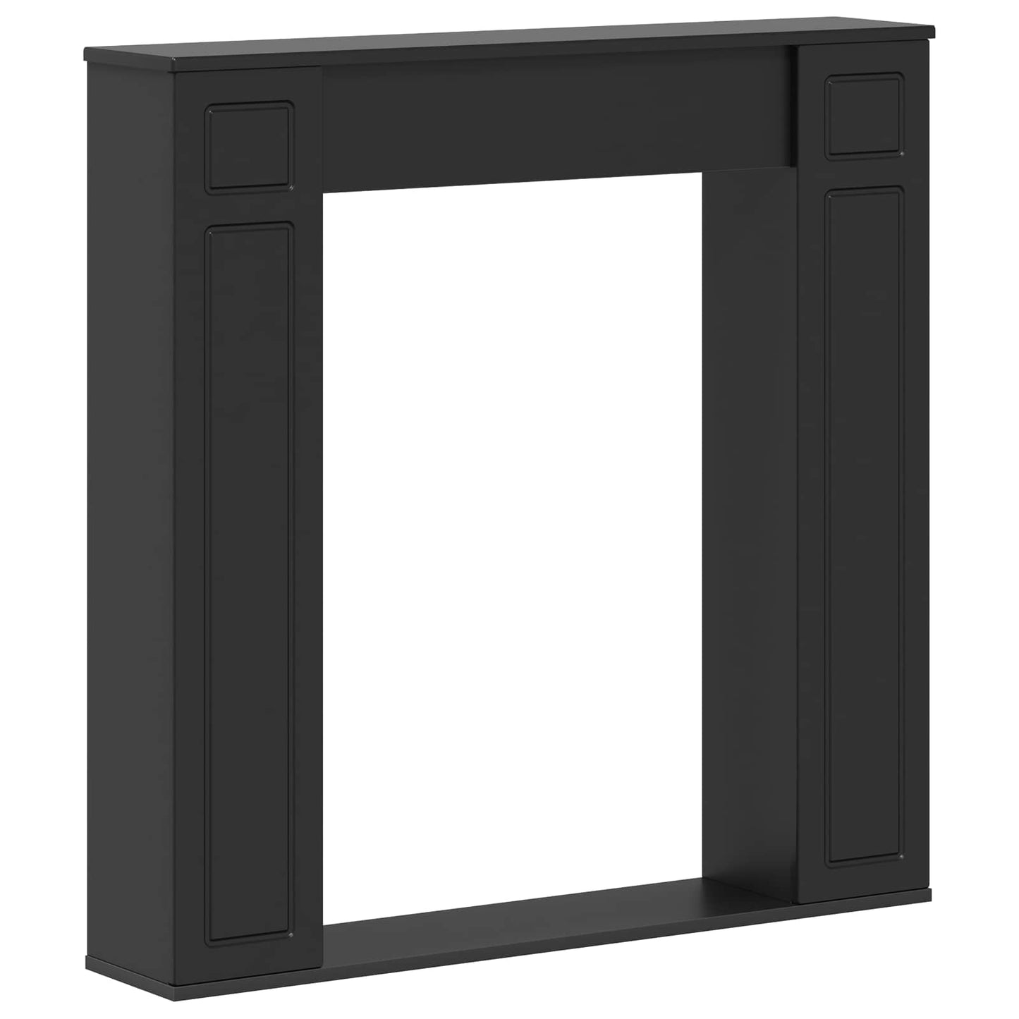 vidaXL Περίβλημα τζακιού Μαύρο 100 x 20 x 100 cm Επεξεργασμένο Ξύλο