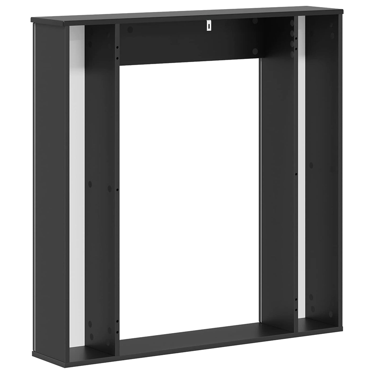 vidaXL Περίβλημα τζακιού Μαύρο 100 x 20 x 100 cm Επεξεργασμένο Ξύλο