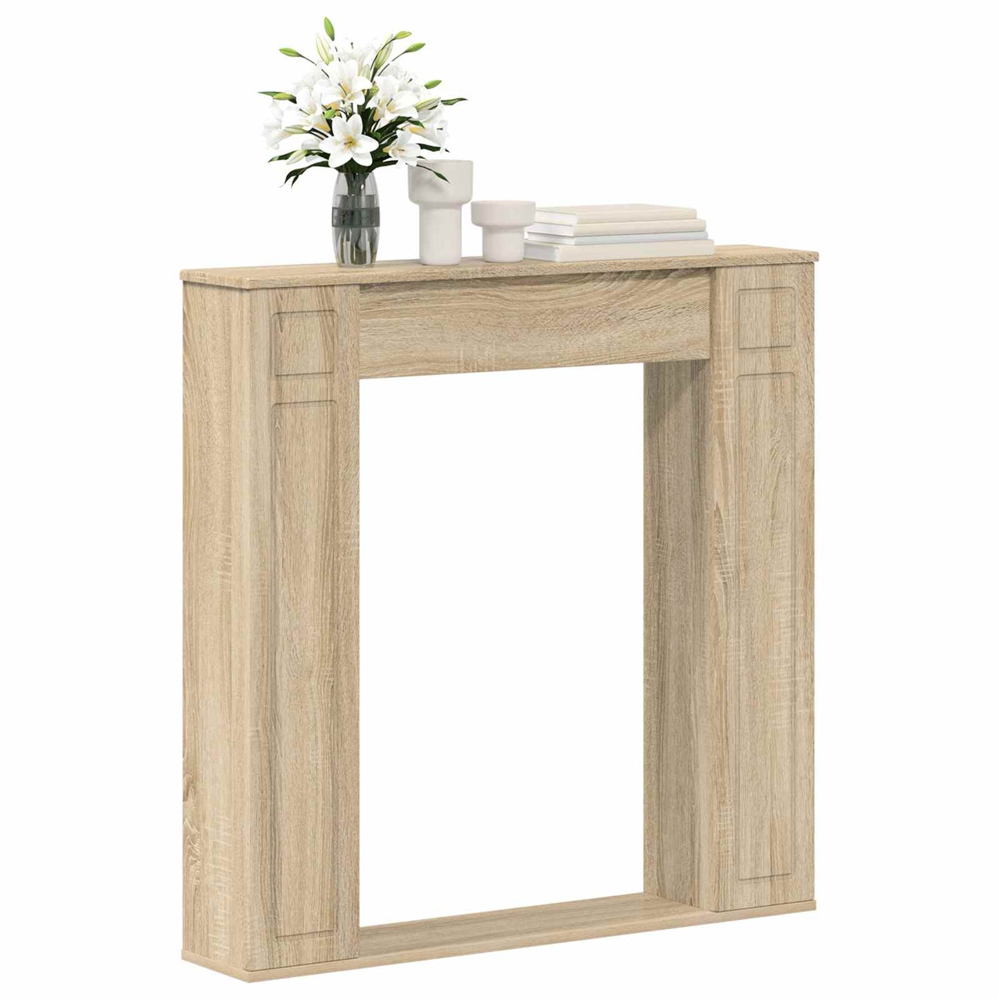 vidaXL Περίβλημα τζακιού Sonoma Δρυς 100 x 20 x 100 cm