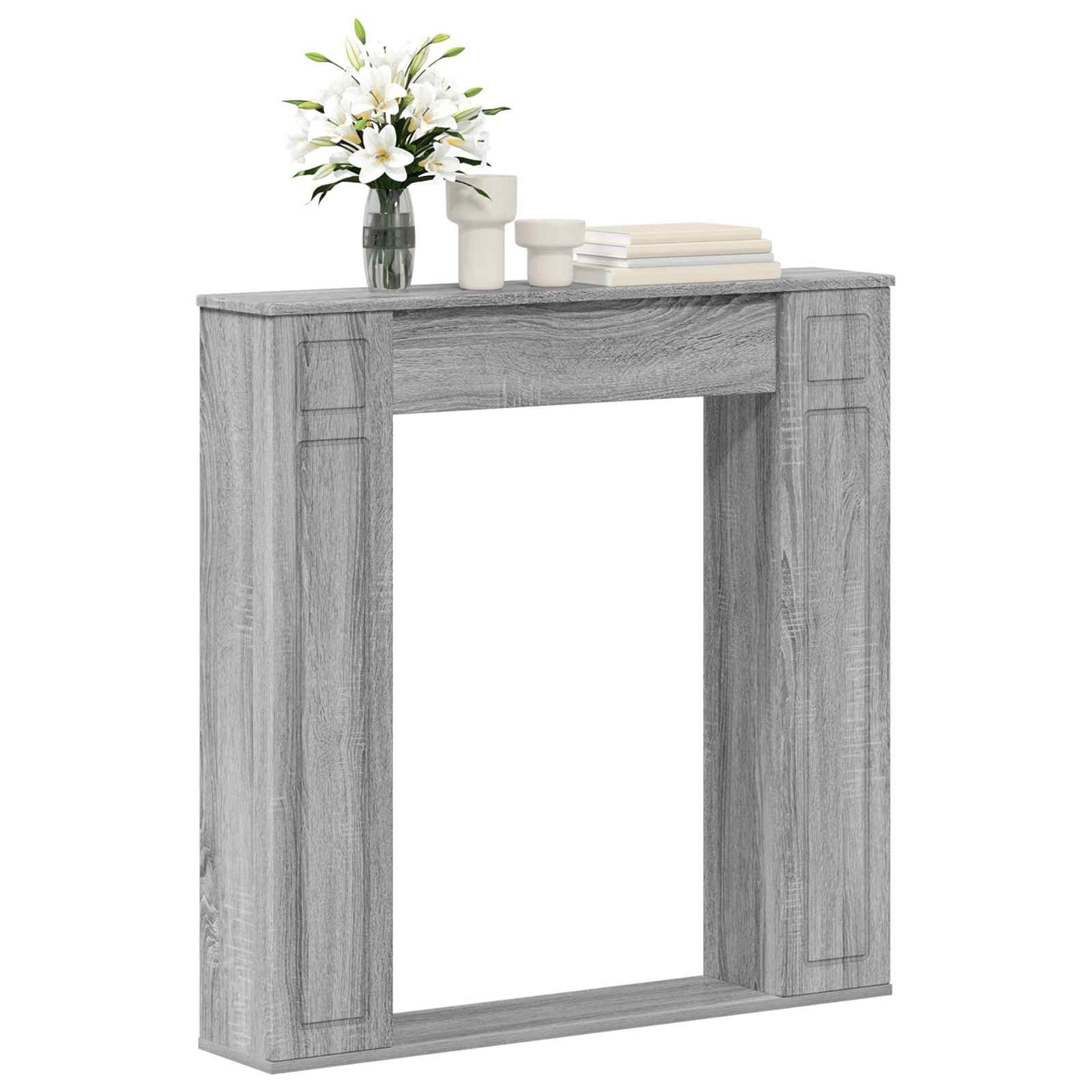 vidaXL Περίβλημα τζακιού Γκρι Sonoma 100 x 20 x 100 cm