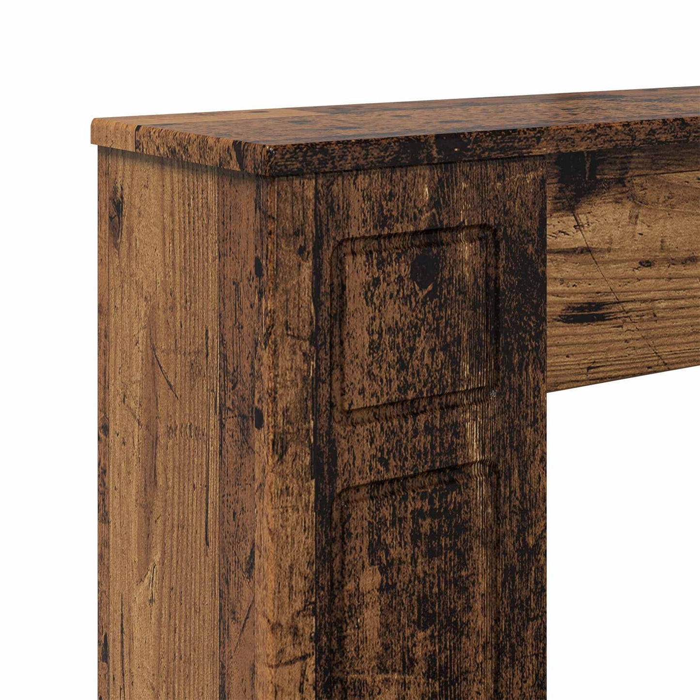 vidaXL Περίβλημα τζακιού Παλαιωμένο ξύλο 100 x 20 x 100 cm