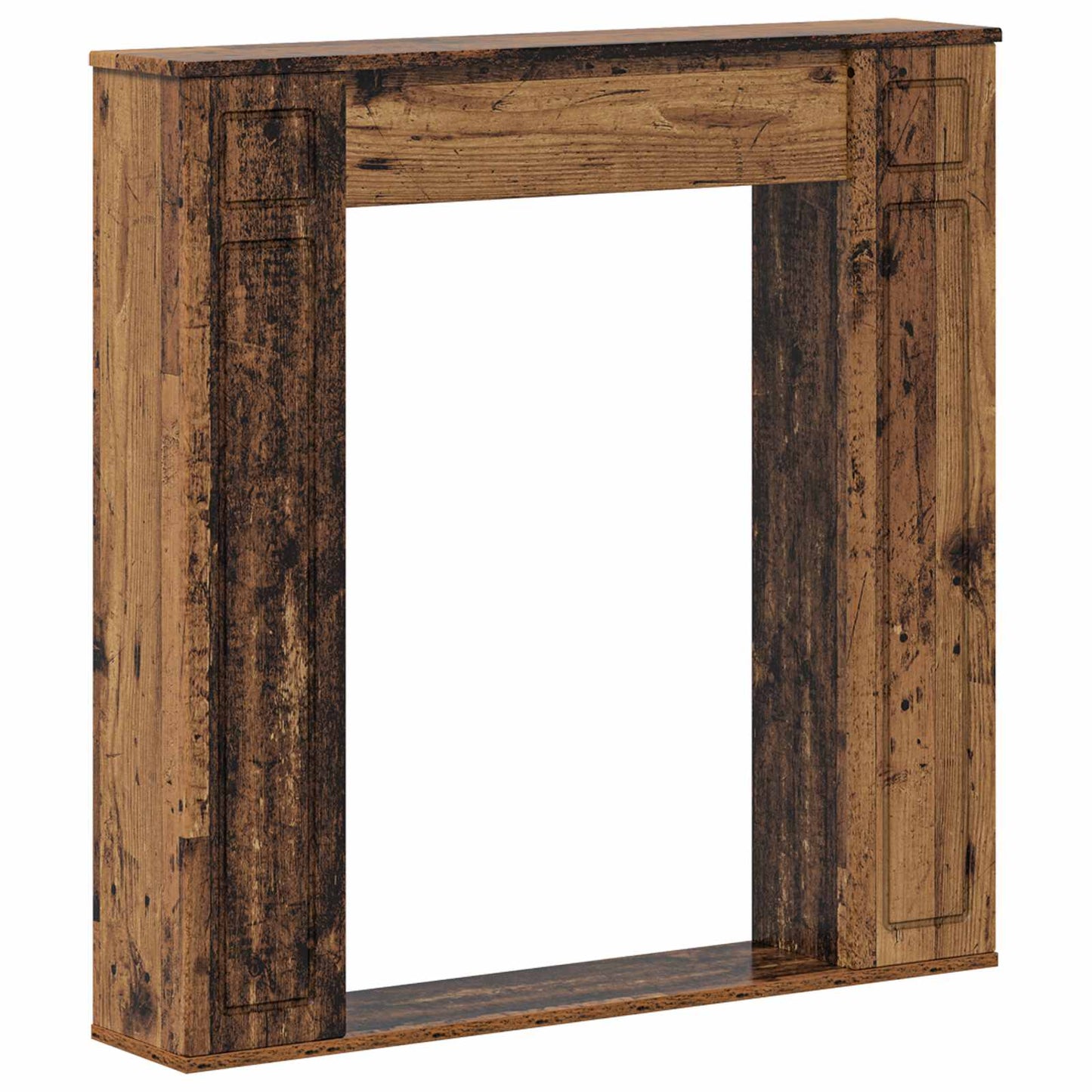 vidaXL Περίβλημα τζακιού Παλαιωμένο ξύλο 100 x 20 x 100 cm