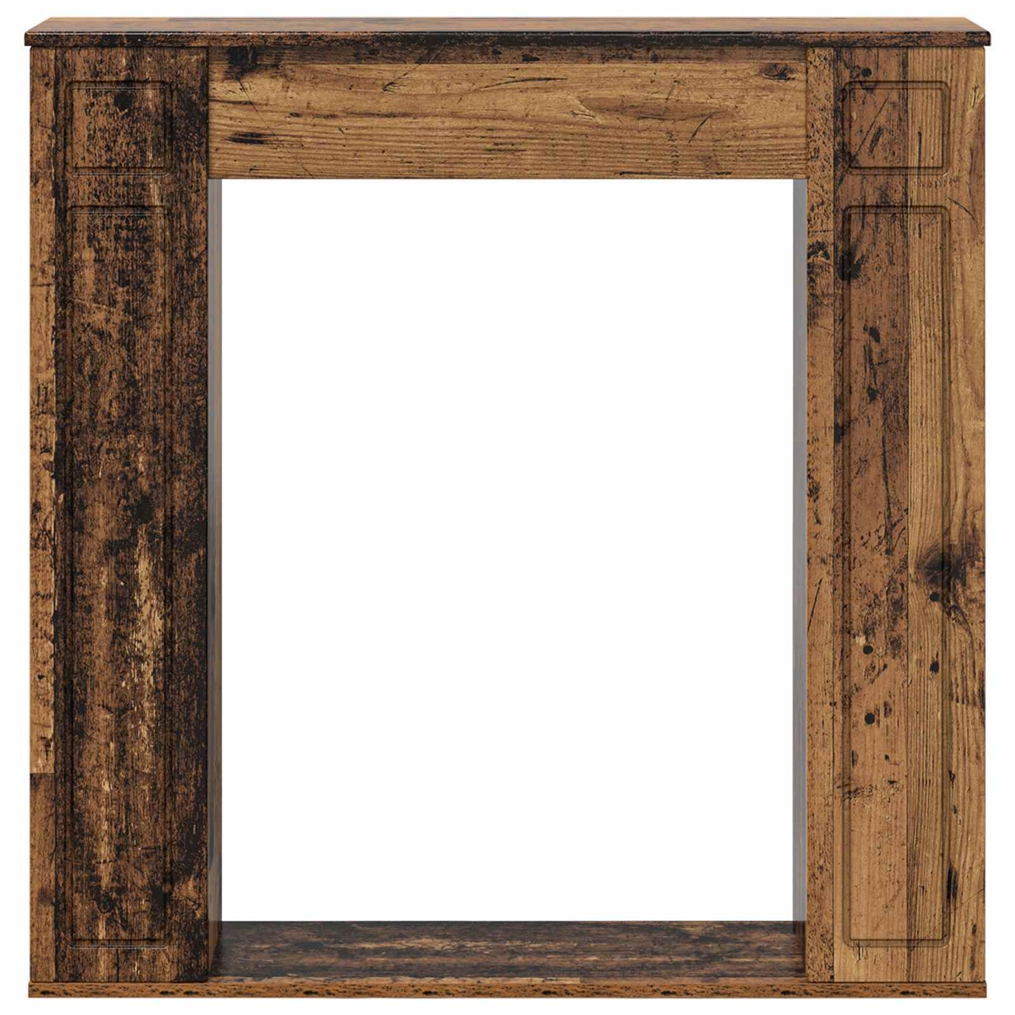 vidaXL Περίβλημα τζακιού Παλαιωμένο ξύλο 100 x 20 x 100 cm