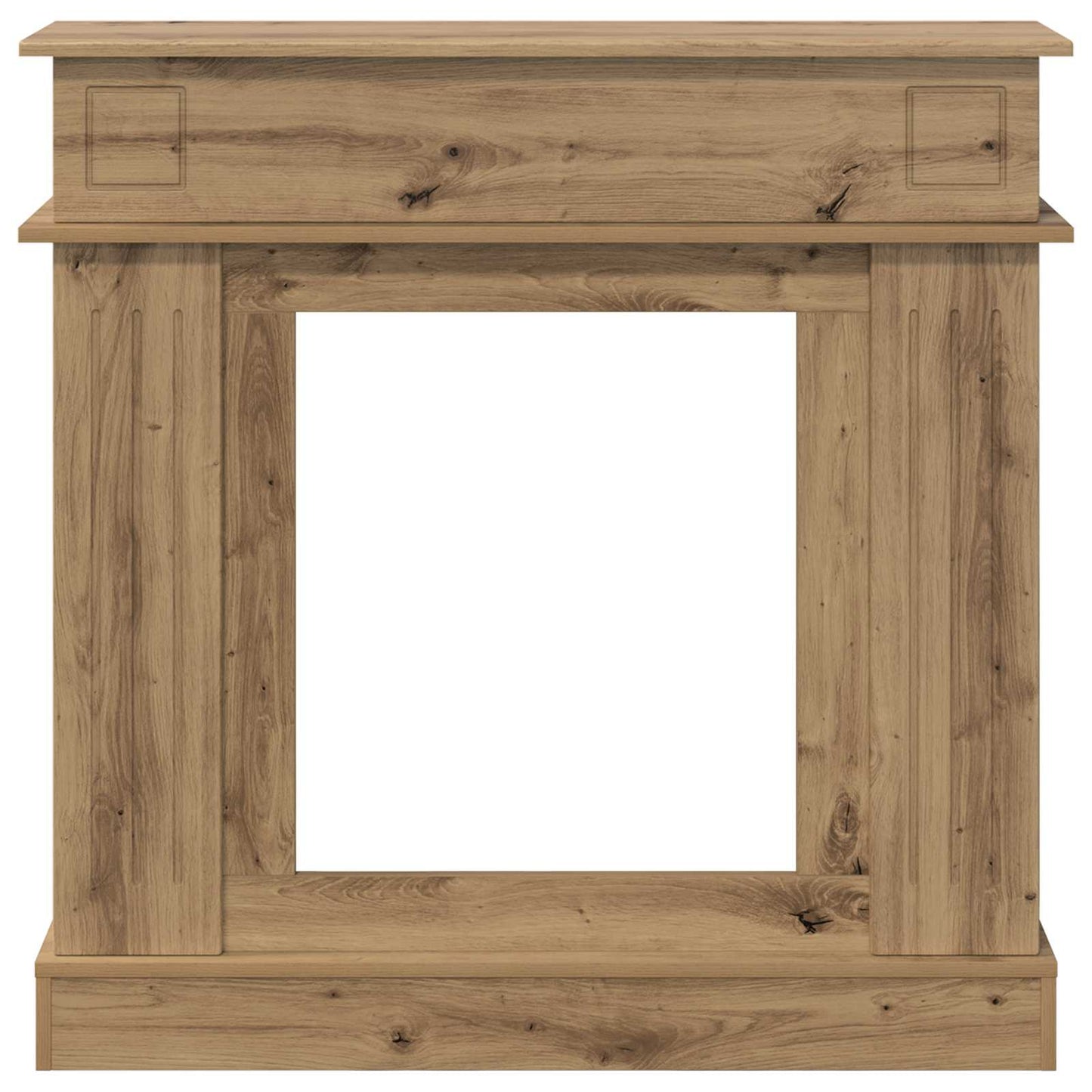 vidaXL Περίβλημα τζακιού Artisan Δρυς 102 x 26 x 100 εκ