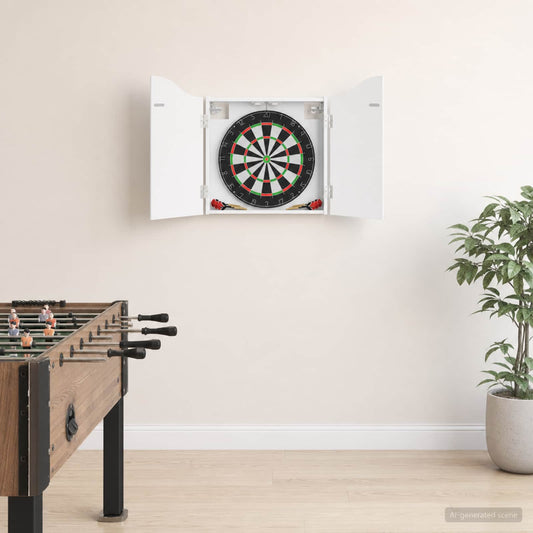 vidaXL Ντουλάπα Πινάκων Βελών Λευκό 56 x 12 x 63 εκ Επεξεργασμένο Ξύλο