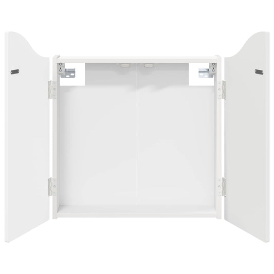 vidaXL Ντουλάπα Πινάκων Βελών Λευκό 56 x 12 x 63 εκ Επεξεργασμένο Ξύλο