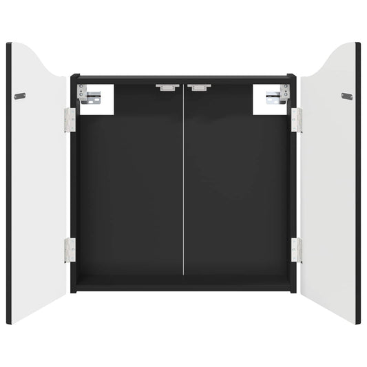 vidaXL Ντουλάπα Πινάκων Βελών Μαύρο 56 x 12 x 63 εκ Επεξεργασμένο Ξύλο