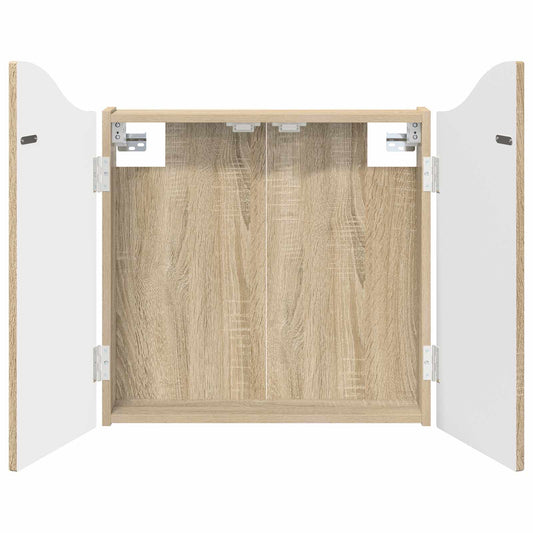 vidaXL Ντουλάπα Πινάκων Βελών Sonoma Δρυς 56 x 12 x 63 εκ