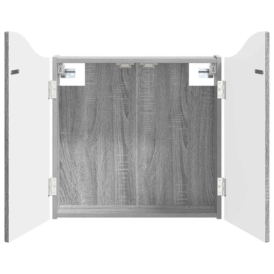 vidaXL Ντουλάπα Πινάκων Βελών Γκρι Sonoma 56 x 12 x 63 εκ