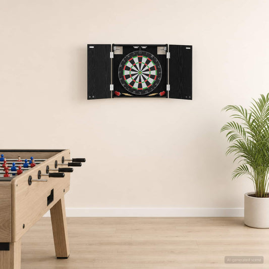 vidaXL Ντουλάπα Πινάκων Βελών Μαύρη Δρυς 56 x 12 x 53,5 εκ.