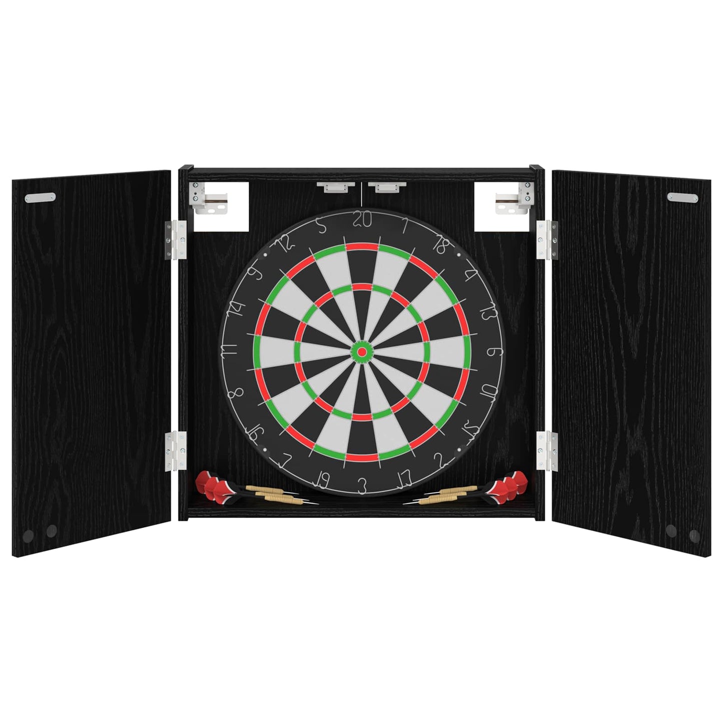 vidaXL Ντουλάπα Πινάκων Βελών Μαύρη Δρυς 56 x 12 x 53,5 εκ.