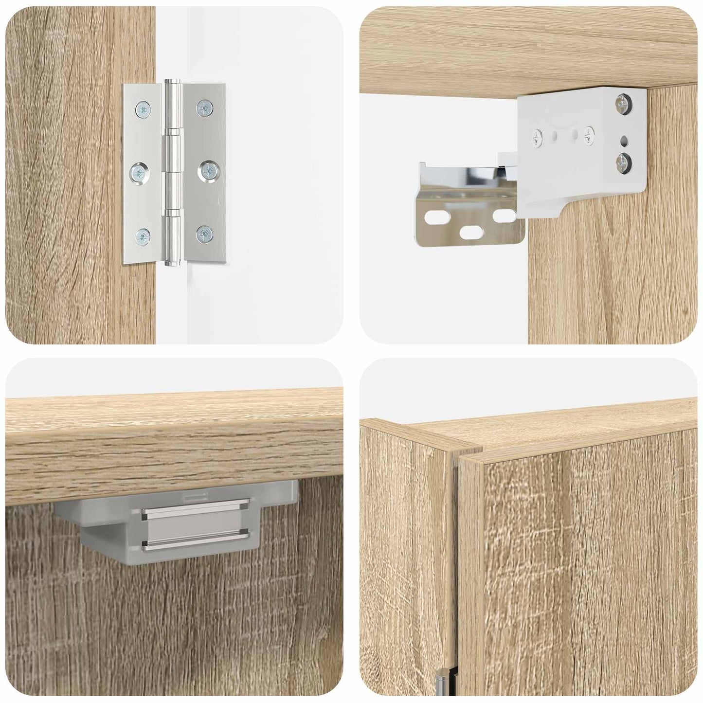 vidaXL Ντουλάπα Πινάκων Βελών Sonoma Δρυς 56 x 12 x 53,5 εκ.
